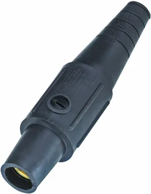 Marinco CLS40FB-A CLS Cam Type Series 16 Inline — Single Pin Connectors — Female Plug Pin — 600 Volt, 2/0-4/0 AWG — Black (A)