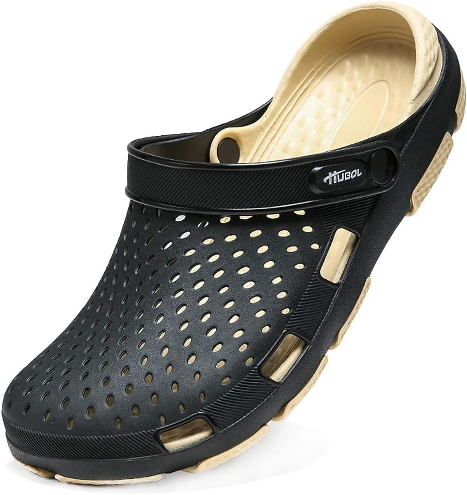Men's Classic Clogs Garden Shoes Anti-Slip Casual Water Shoe Beach Shower Sandals Summer Slippers