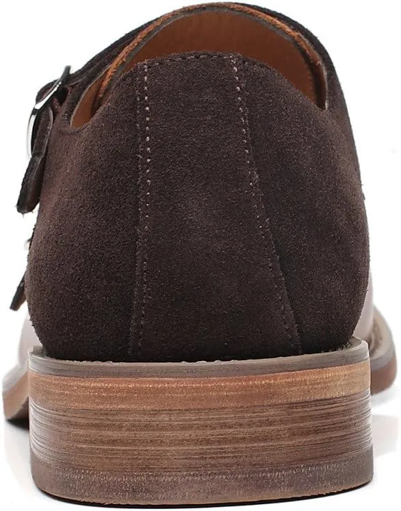 Mens Leather Double Monk Strap Loafer
