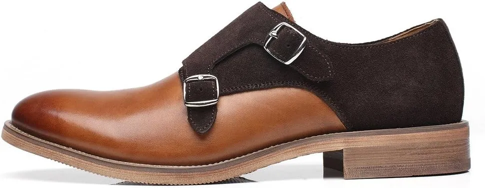 Mens Leather Double Monk Strap Loafer