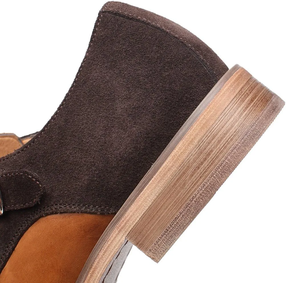 Mens Leather Double Monk Strap Loafer