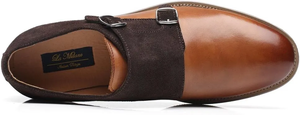 Mens Leather Double Monk Strap Loafer