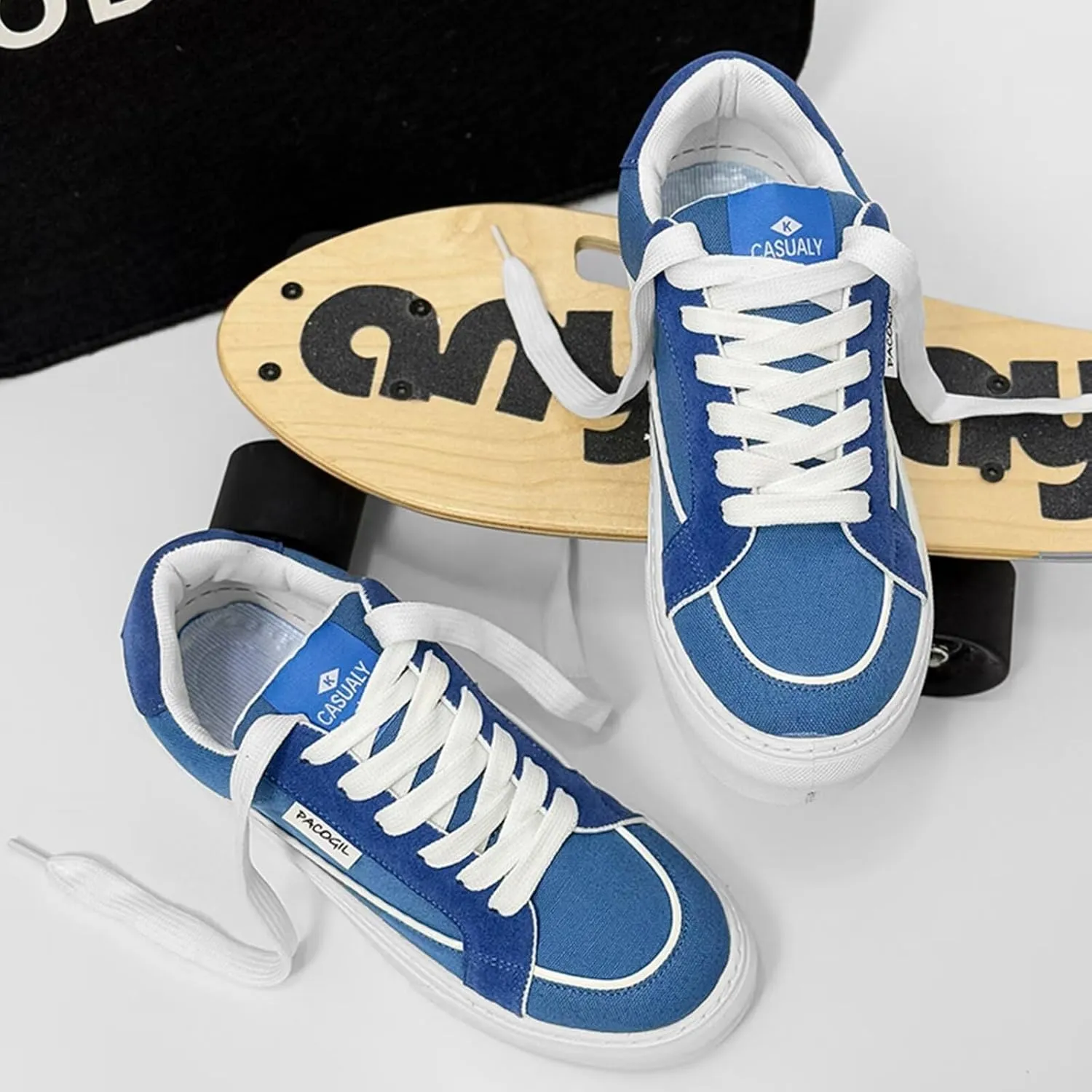 Mens Sneakers Classic Low top Casual Canvas Shoes for Men Teen, Lace Up Comfortable Skate Walking Shoe for Men Lightweight 2025 Popular Fashion Sneakers