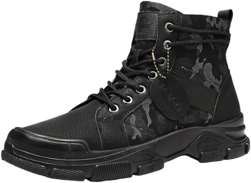 Men's Sneakers Tactical Camouflage High Top Boots for Men - Durable Outdoor Training and Hiking Shoes