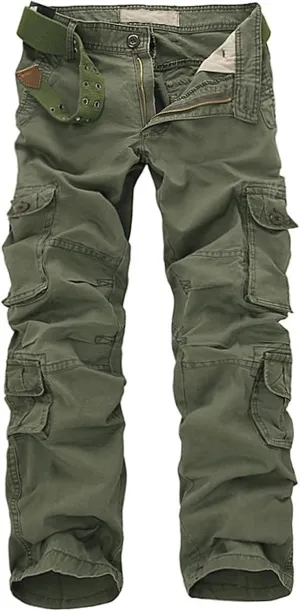 Men's Tactical Elite Cargo Pants Multi Pockets Baggy Pants Frayed Fishing Work Pants Wild Hunting Hiking Pants