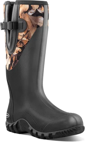 Men's Waterproof Rubber Muck Rain and Work Boot – Durable 6mm Neoprene Insulated, Ideal for Fishing Hunting & Farming