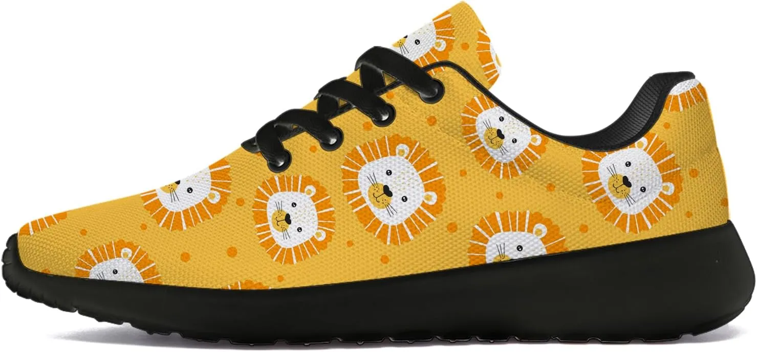 Mens Womens Lion Print Tennis Shoes Comfortable Running Walking Sneakers Gifts for Boyfriend Girlfriend