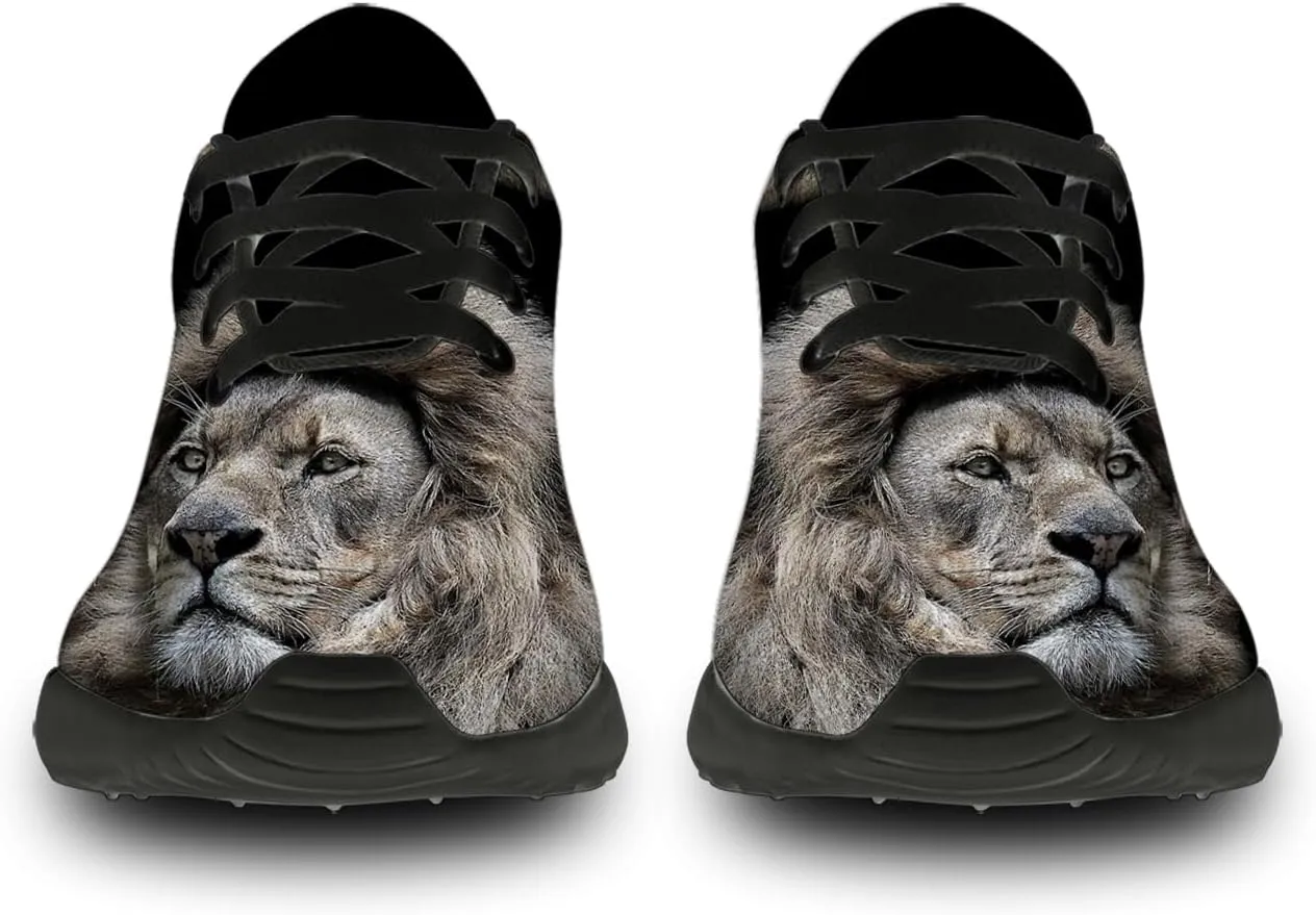 Mens Womens Lion Print Tennis Shoes Comfortable Running Walking Sneakers Gifts for Boyfriend Girlfriend