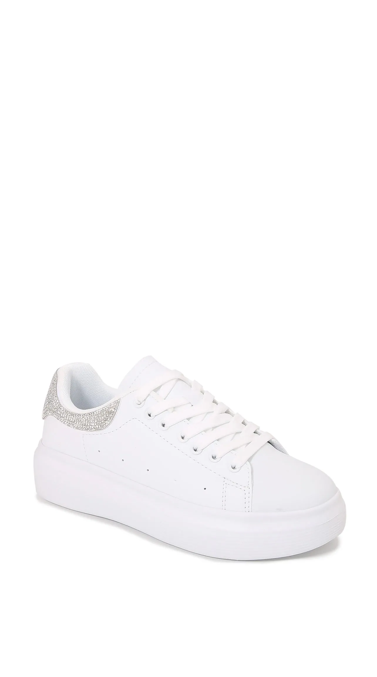 Mia Embellished Sneaker - White