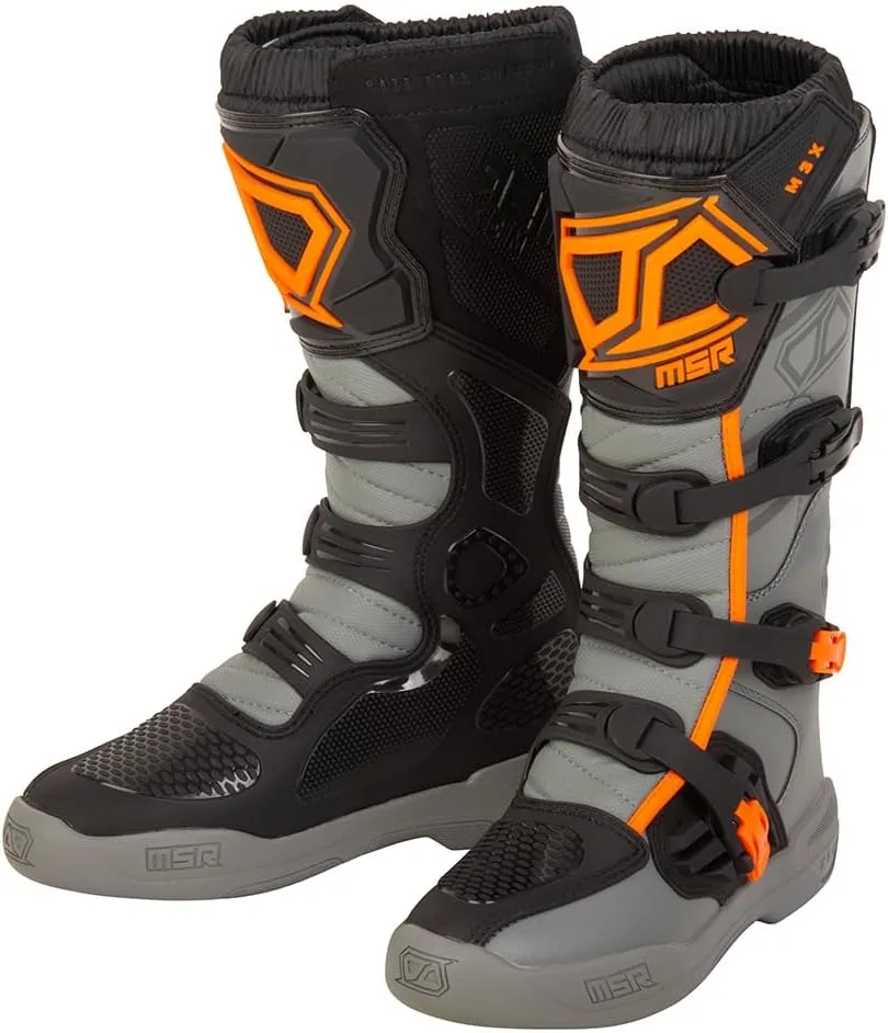 MSR M3X Motocross Boot (12, Grey/Orange)