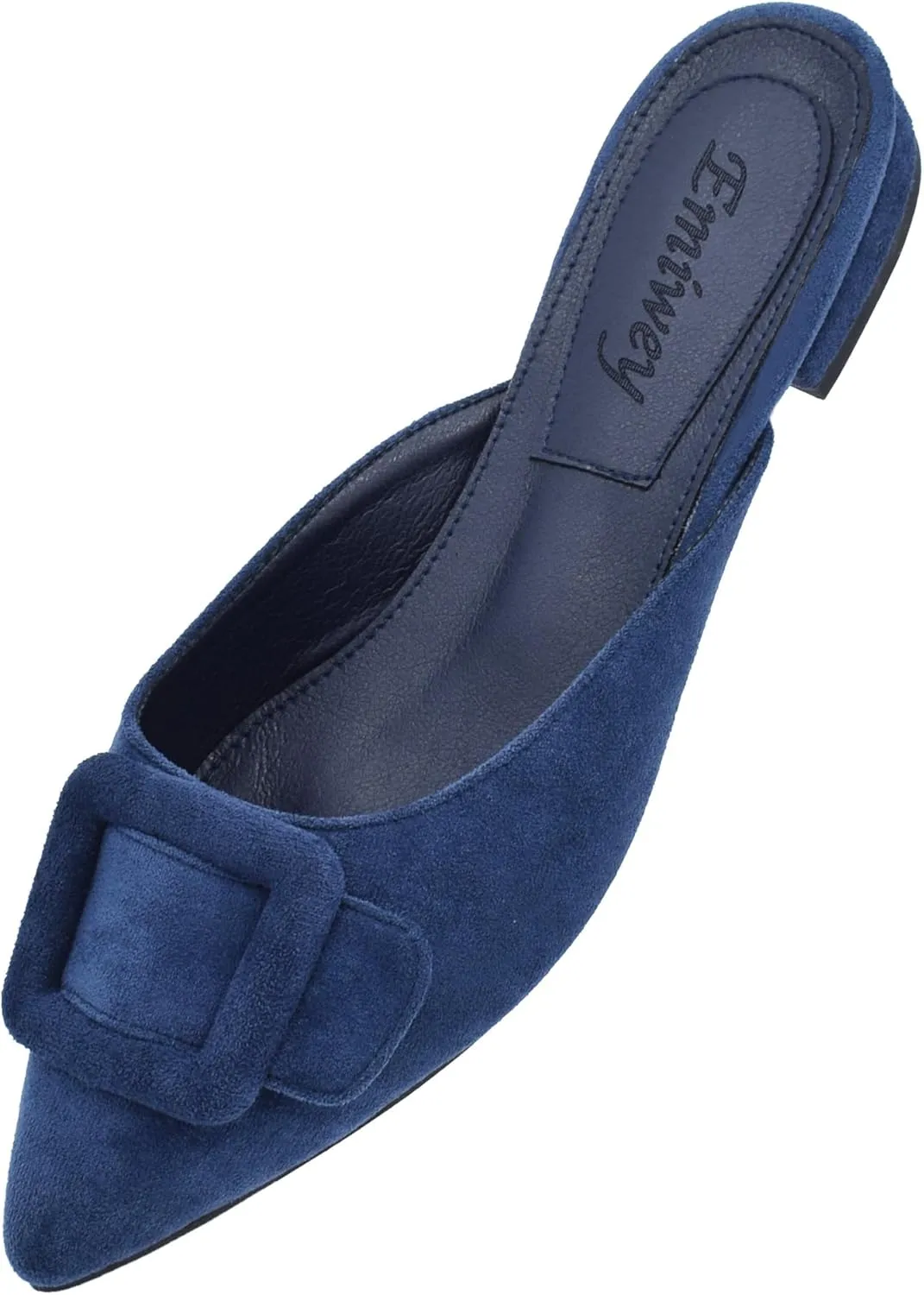 Mules for Women,Slingback Buckle Flat Mules Pointed Toe Slide Shoes