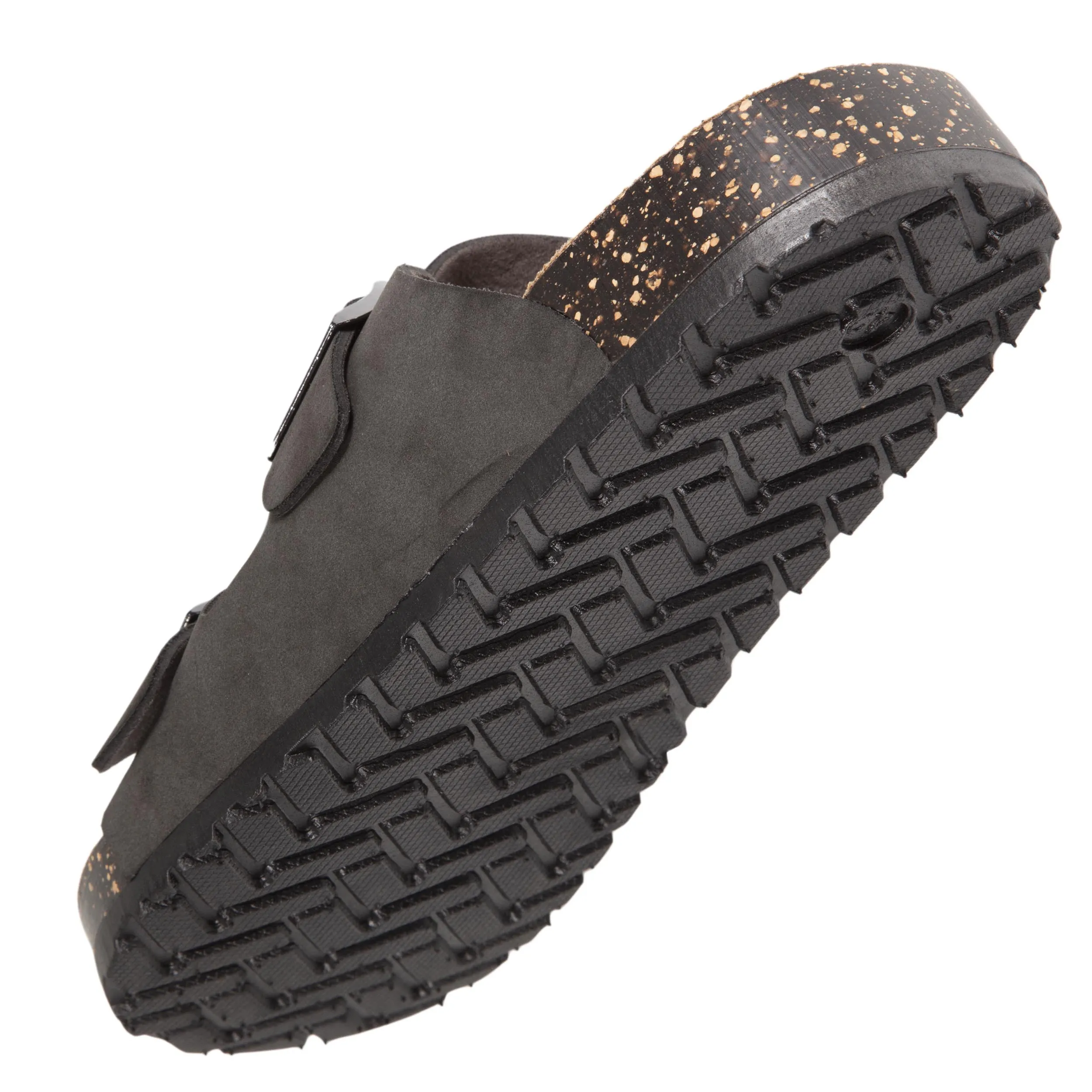 Mules sandales Homme double bride Gris