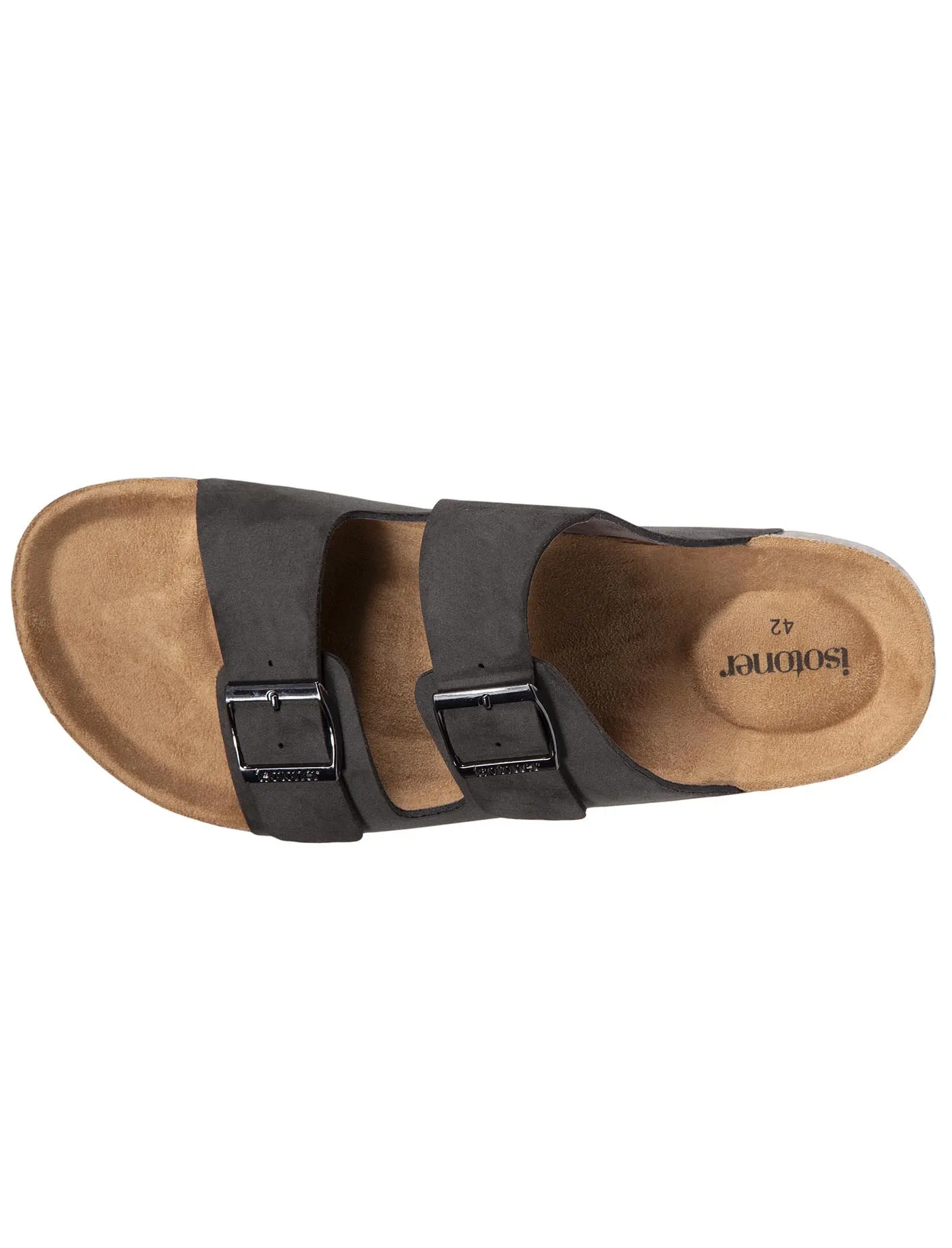 Mules sandales Homme double bride Gris