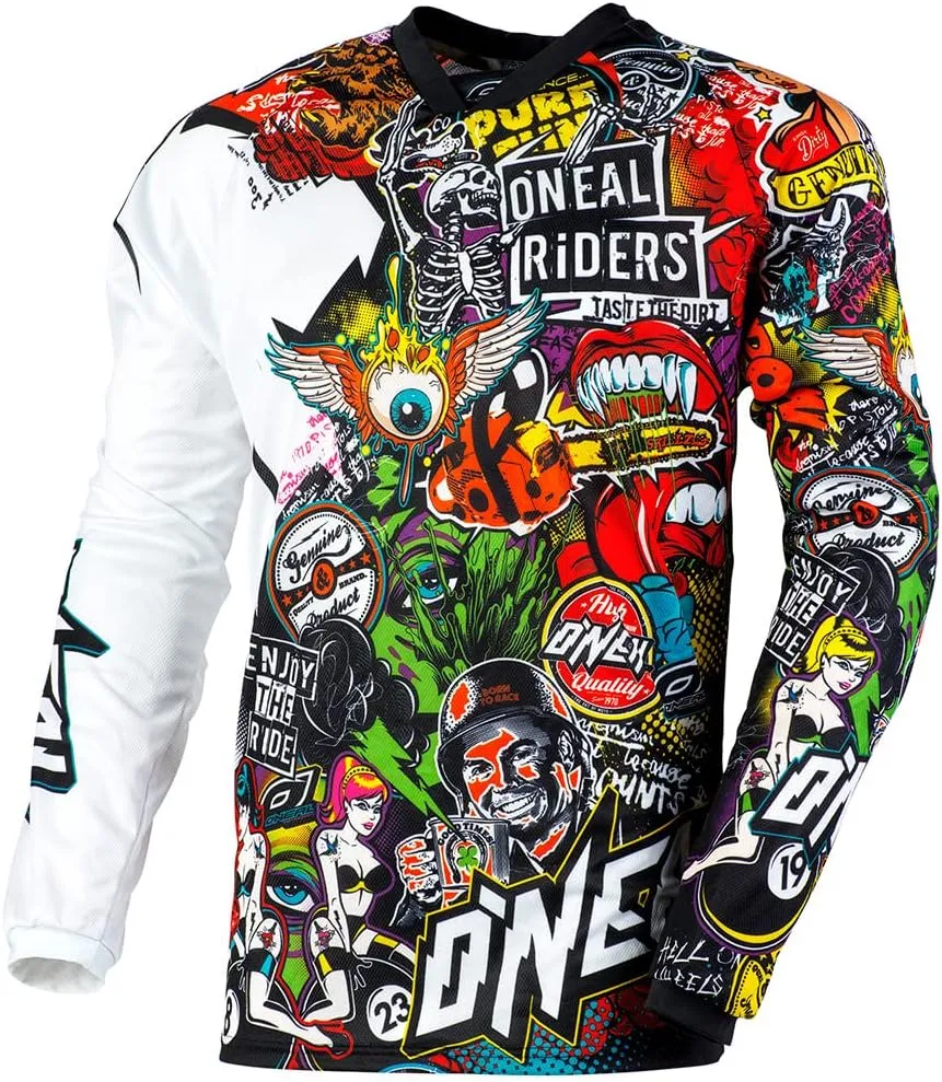 MX Outfit O'Neal Mayhem Lite Crank Men (W32/Medium) Protective Pants Jersey riding bundle motocross dirt bike package