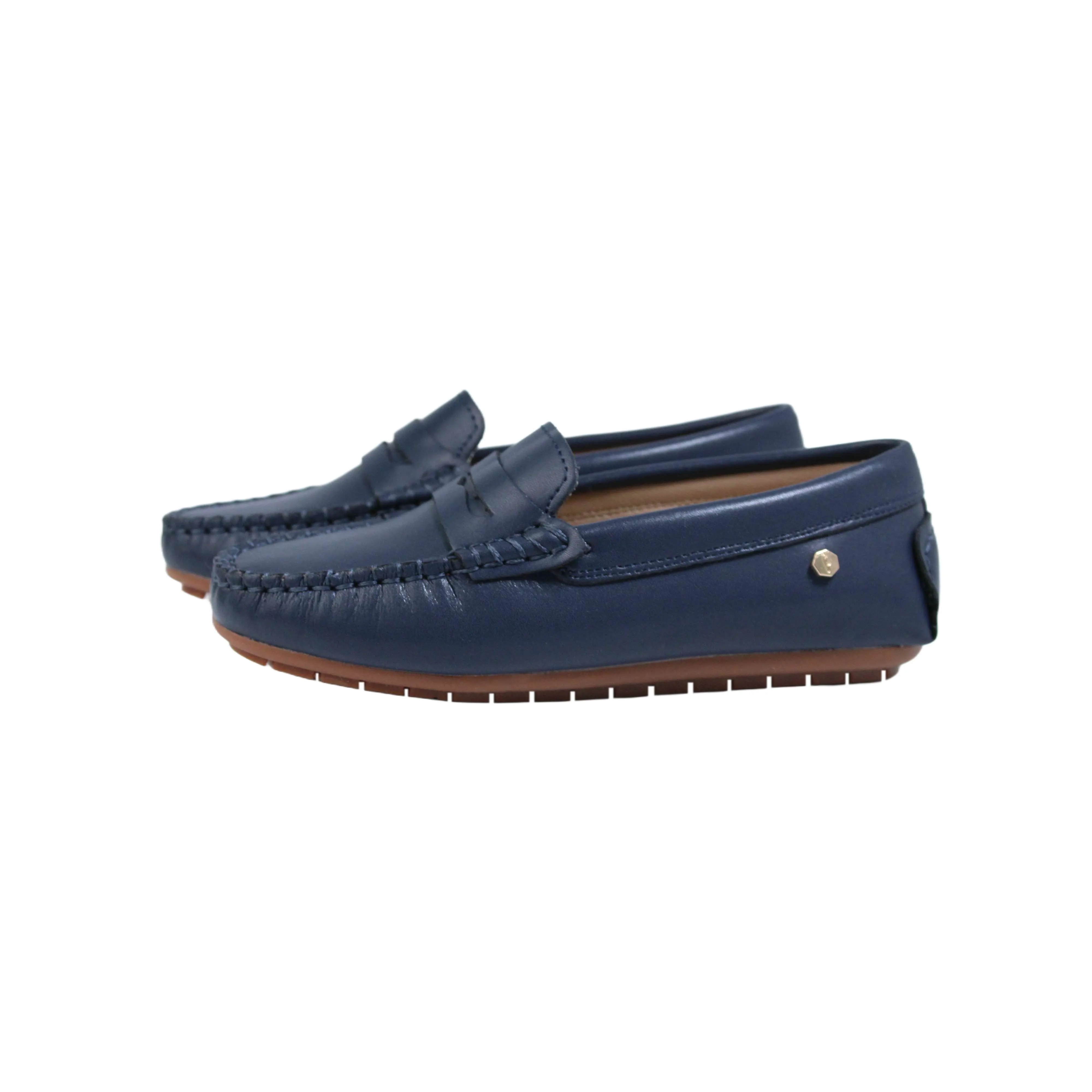 Navy Leather