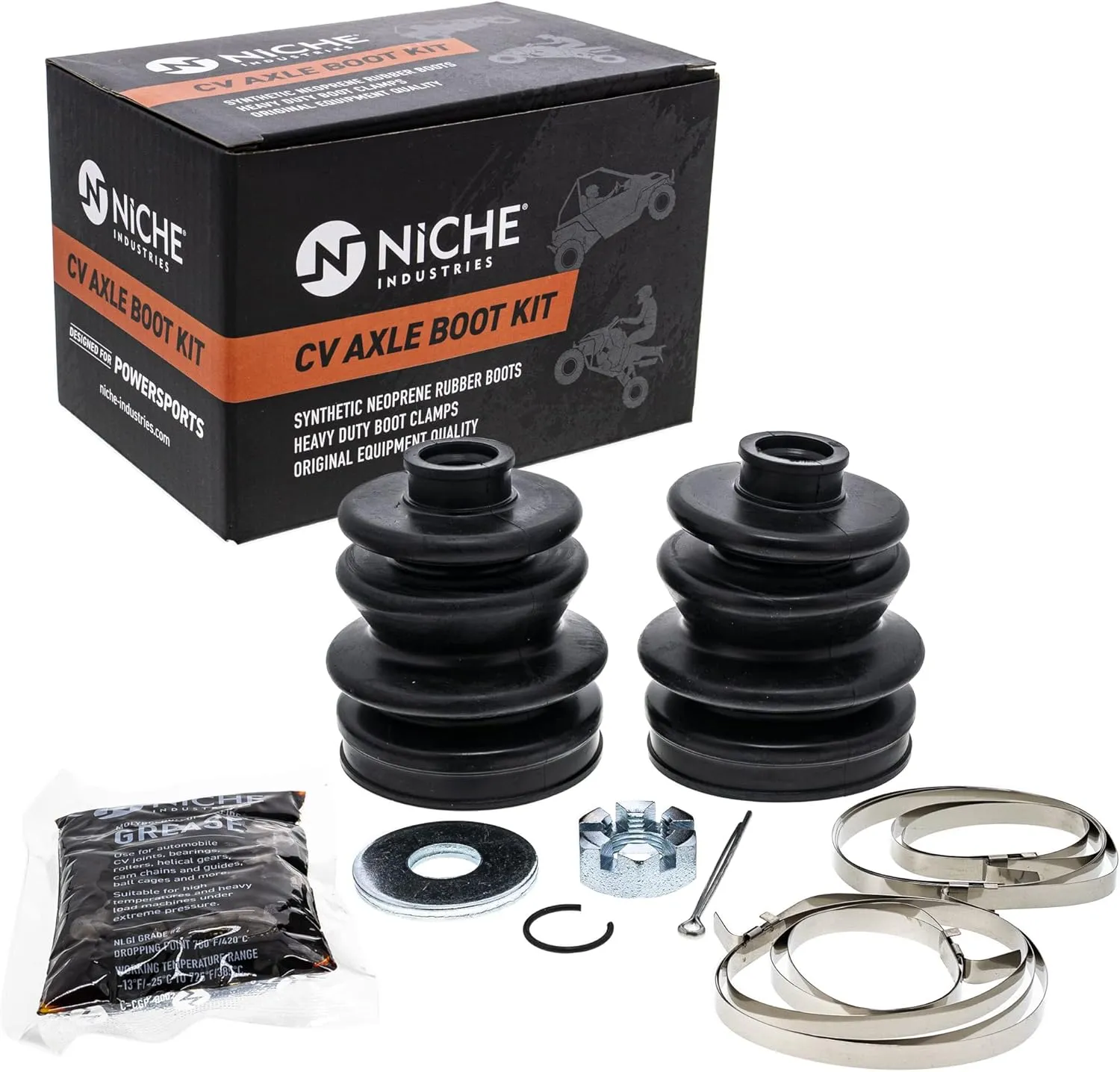 NICHE Front Rear CV Axle Boot Kit for Arctic Cat 400 500 300 250 454 375 1436-207 1436-228