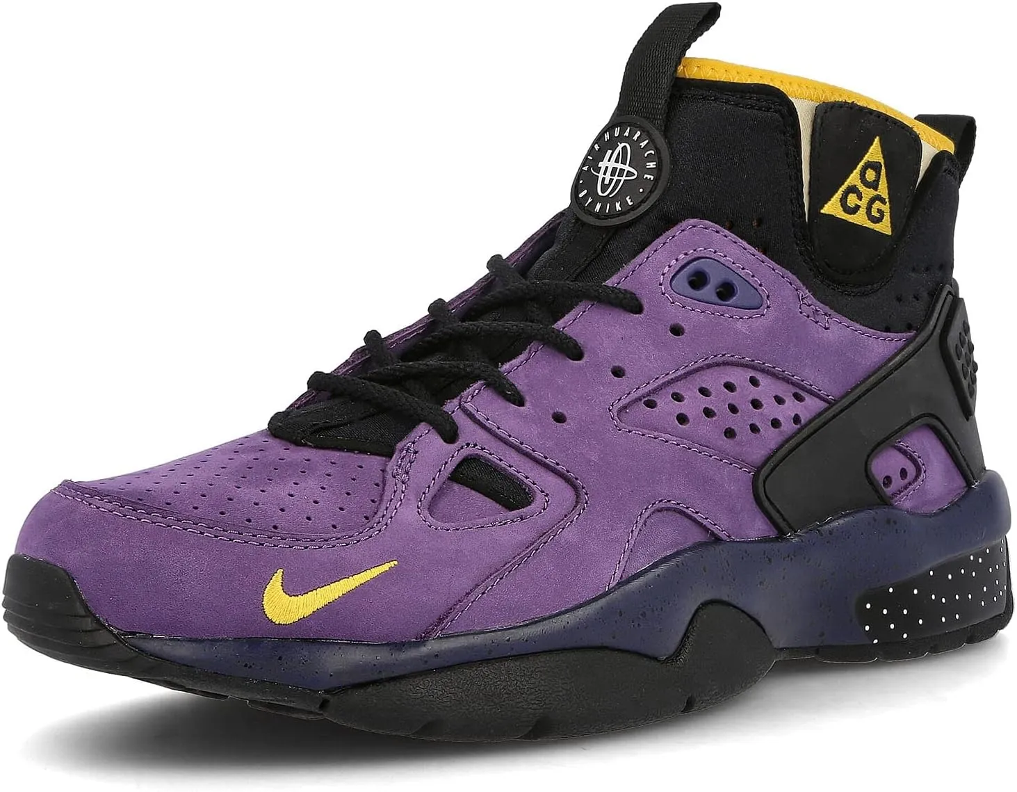 Nike Mens ACG Air Mowabb Trainers Shoes Gravity Purple University Gold Blue Void