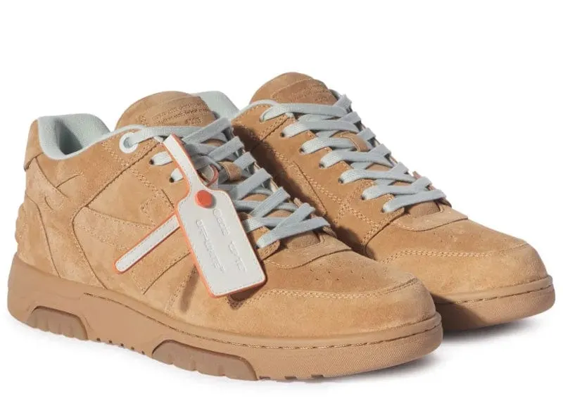 Off-White Out Of Office Full Suede Camel Sneaker