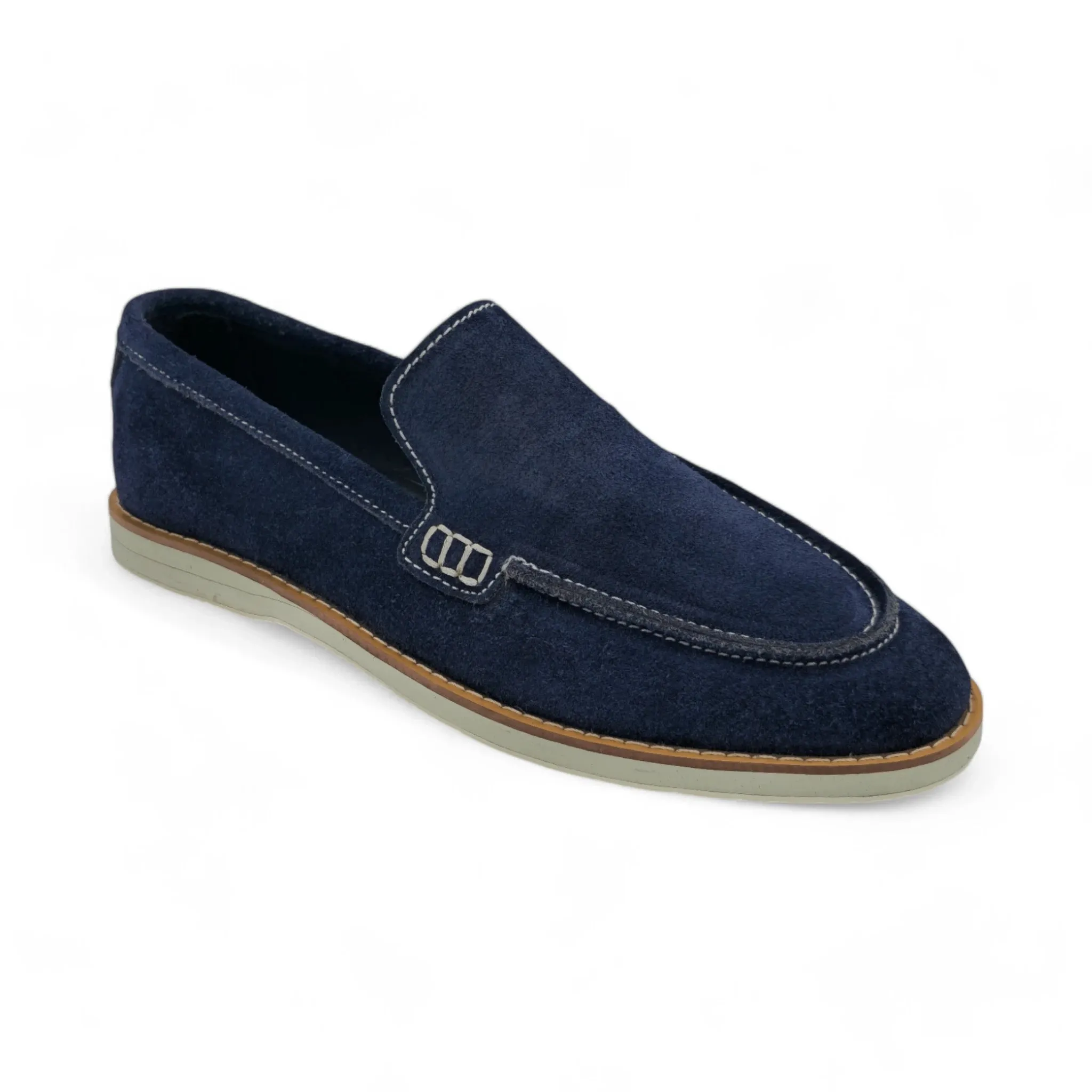 OK-3002 Old Money Blue Leather Loafer