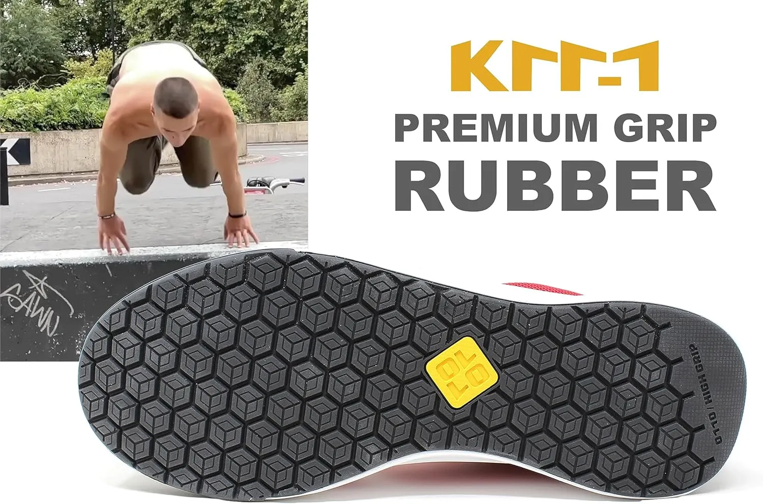 OLLO Alpha Parkour Shoes - Freerunning, Ninja and Obstacle Training, High Grip, Flexible, Comfort, Ultra Traction