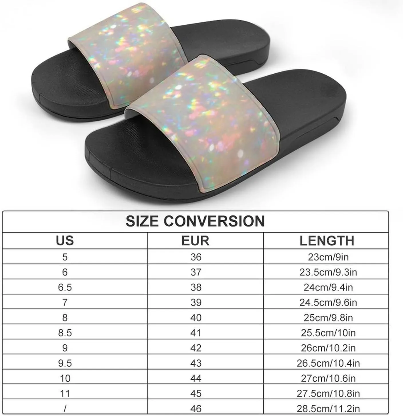 Opal Stone Photo Slippers for Women Rubber Slides Womens Sandal Slippers