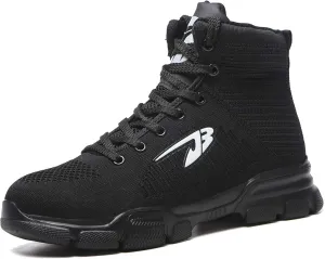 ORISATCO Steel Toe Boots for Mens Womens, Lightweight Comfortable Industrial Construction Slip Resistant Winter Work Safety Shoes