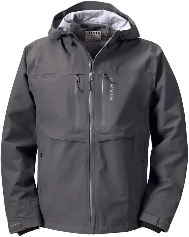 Orvis Men’s Clearwater Wading Jacket - Hooded 20K Waterproof Jackets for Men with Integrated Cuff System