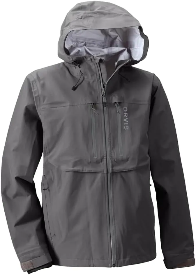 Orvis Men’s Clearwater Wading Jacket - Hooded 20K Waterproof Jackets for Men with Integrated Cuff System