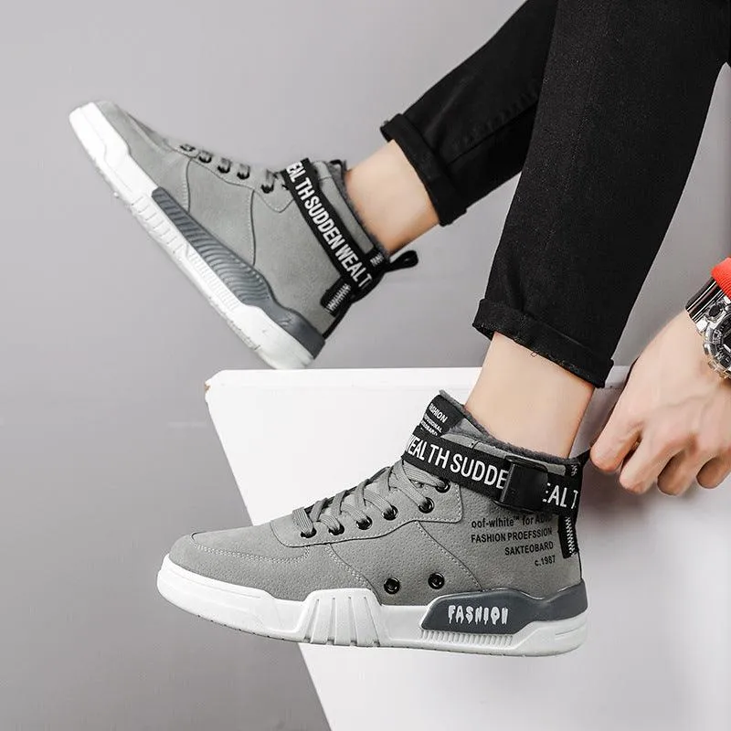 Outdoor simple Shoes Men Breathable Casual Comfortable Shoes Men Comfortable High-Top Men Sneakers