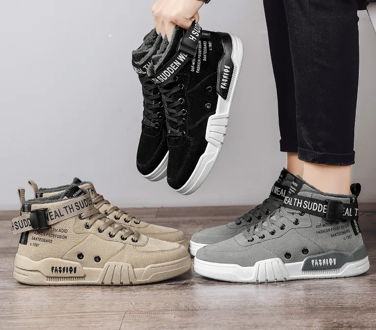 Outdoor simple Shoes Men Breathable Casual Comfortable Shoes Men Comfortable High-Top Men Sneakers