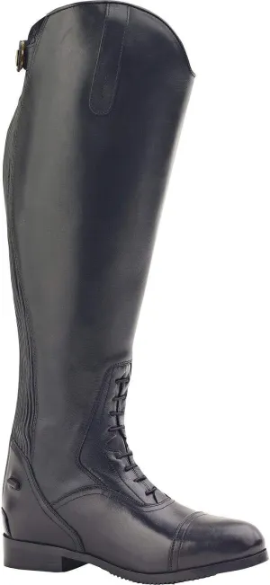 Ovation Women's Durable Stylish Equestrian Horse Riding Tall Extra Wide Calf Leather Flex Plus Field Boot, Short, 9 X