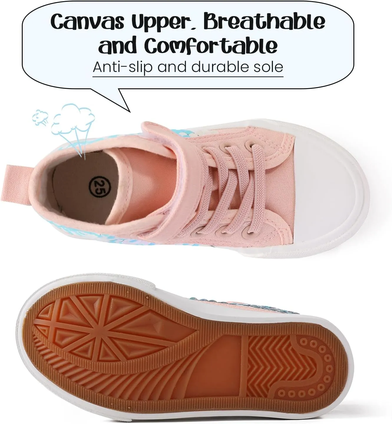 PATPAT Toddler Shoes for Girl & Boy, Toddler Sneakers Little Kid Shoes [Breathable & Comfortable] [Lightweight & Durable] Casual, Stylish and Comfortable Slip-On Canvas Sneaker Toddler Shoes