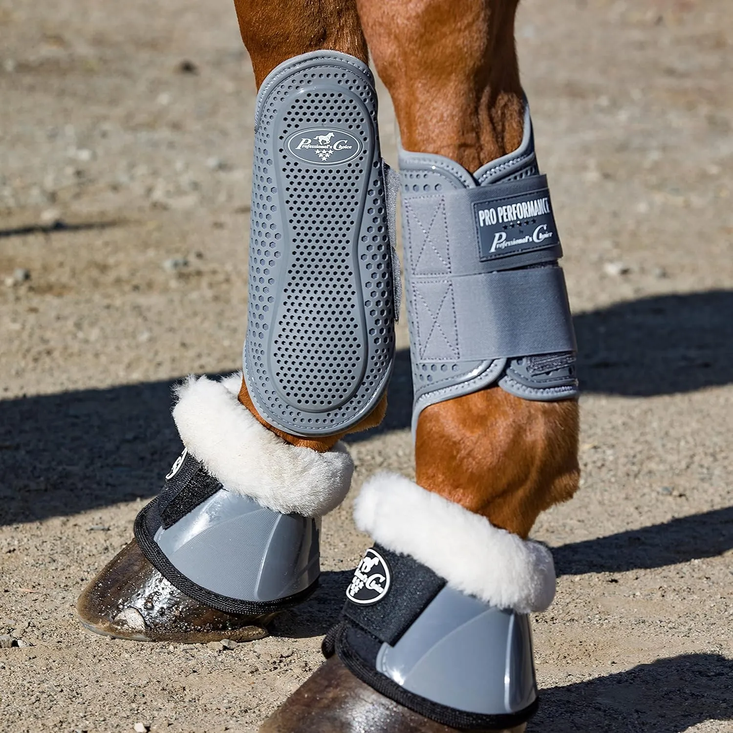 Professional's Choice Pro Performance Hybrid Splint Boot | Durable Pro Mesh Outer Layer | Integrated Strike Area | Exercise or Turnout | Waterproof | Front or Hind Legs | Medium and Large