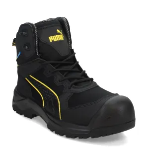 PUMA Men's Rock 6" Composite Toe Industrial Boot, Black, 10.5