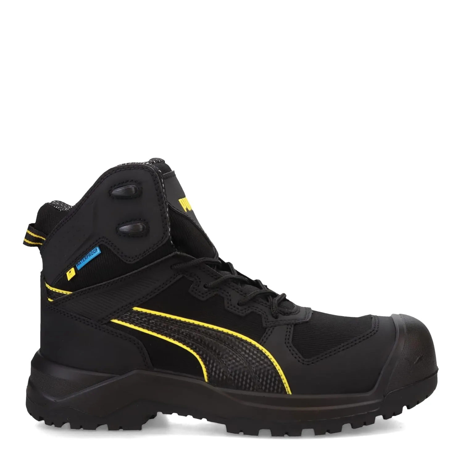 PUMA Men's Rock 6" Composite Toe Industrial Boot, Black, 10.5