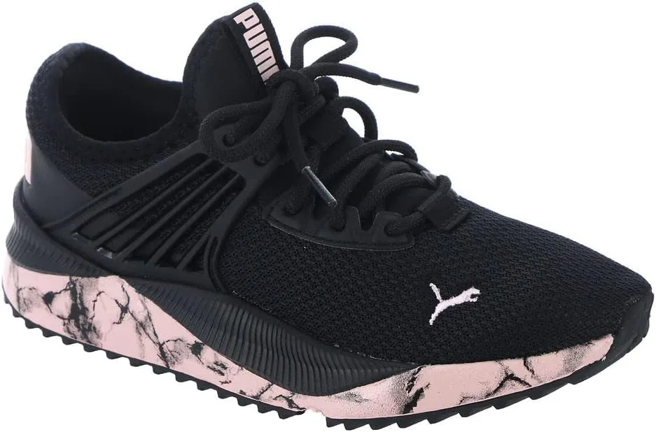PUMA Pacer Future Marble Womens Sneaker 9 BM US BlackBlackPink
