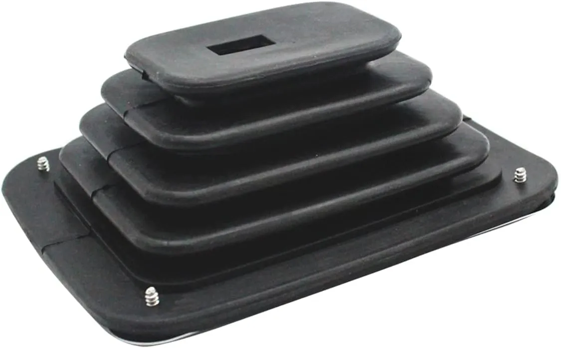 Quality Small Rubber Shifter Boot Kit Universal With Chrome Plate 5-5/8" X 6-3/4" Fits for GM350 Hurst, B&M,ETC,Automatic or Manual