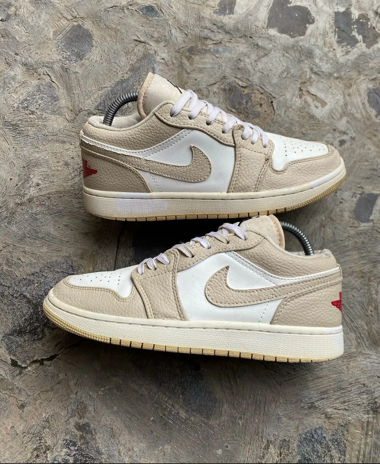 "Nike Air Jordan 1 Low SE Sail Rattan University Red – Classic Comfort, Bold Style!"