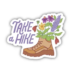 "Take A Hike" Hiking Boots Sticker
