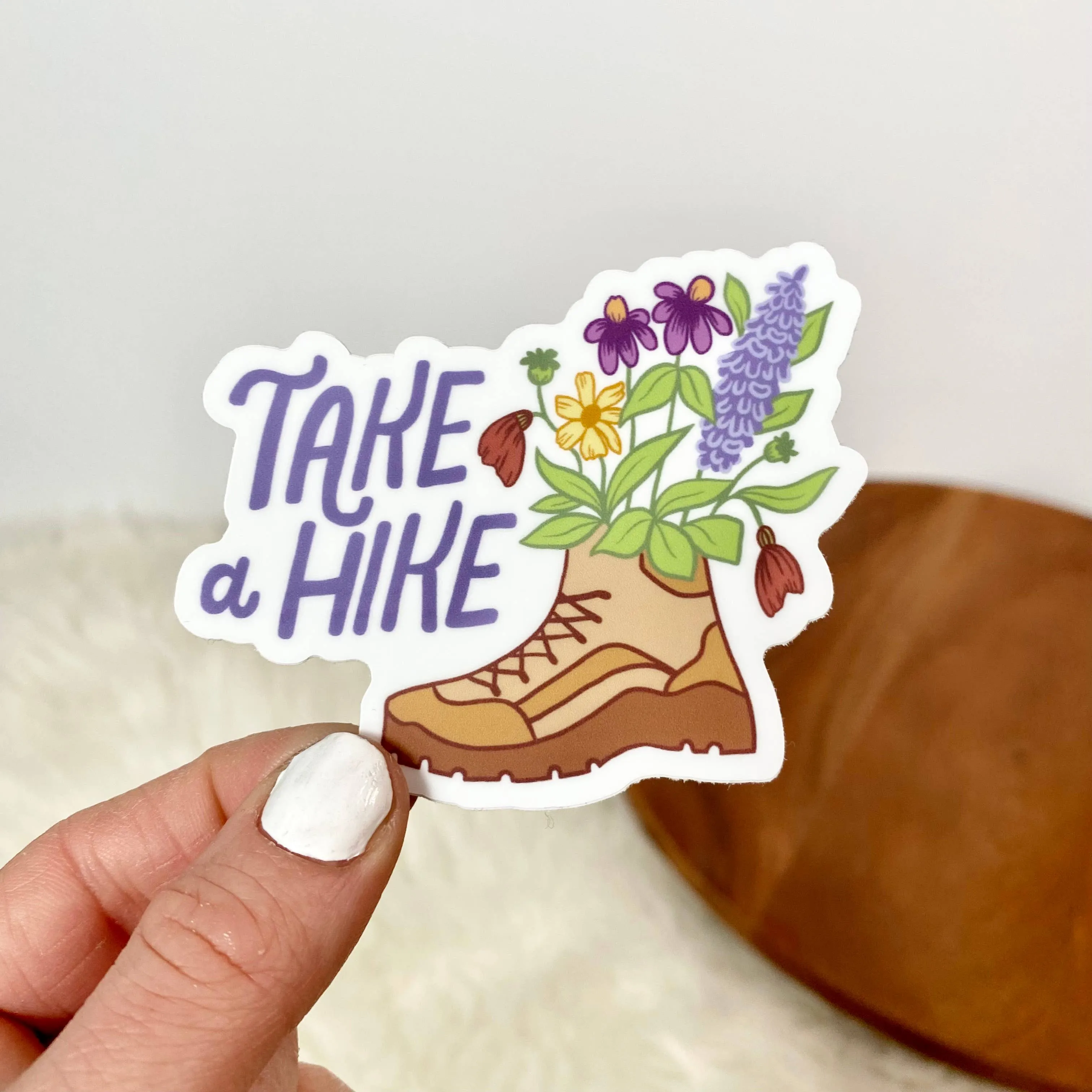 "Take A Hike" Hiking Boots Sticker