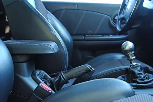 RedlineGoods Shift Boot Compatible with Saturn ION 2003-07. Tailor Made - not Universal. Genuine top-Grade Italian Black Suede (Alcantara) with Silver Thread