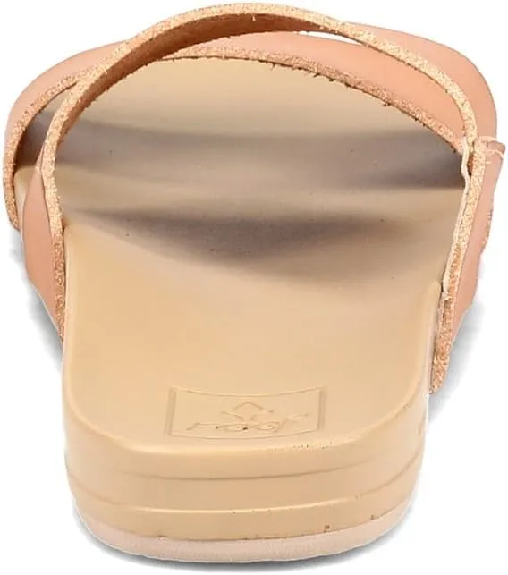 Reef Women's Cushion Vista Fashion Slide Sandal, Vegan Leather Strap, Soft Footbed