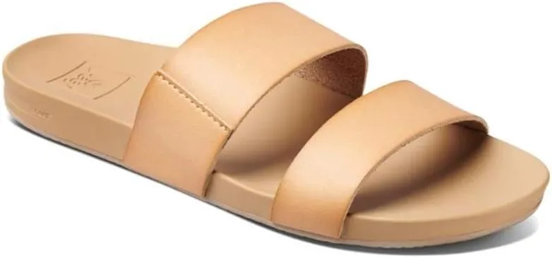 Reef Women's Cushion Vista Fashion Slide Sandal, Vegan Leather Strap, Soft Footbed