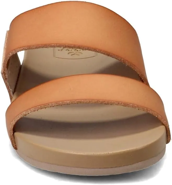 Reef Women's Cushion Vista Fashion Slide Sandal, Vegan Leather Strap, Soft Footbed