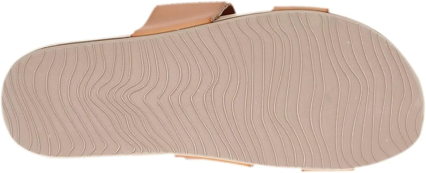 Reef Women's Cushion Vista Fashion Slide Sandal, Vegan Leather Strap, Soft Footbed