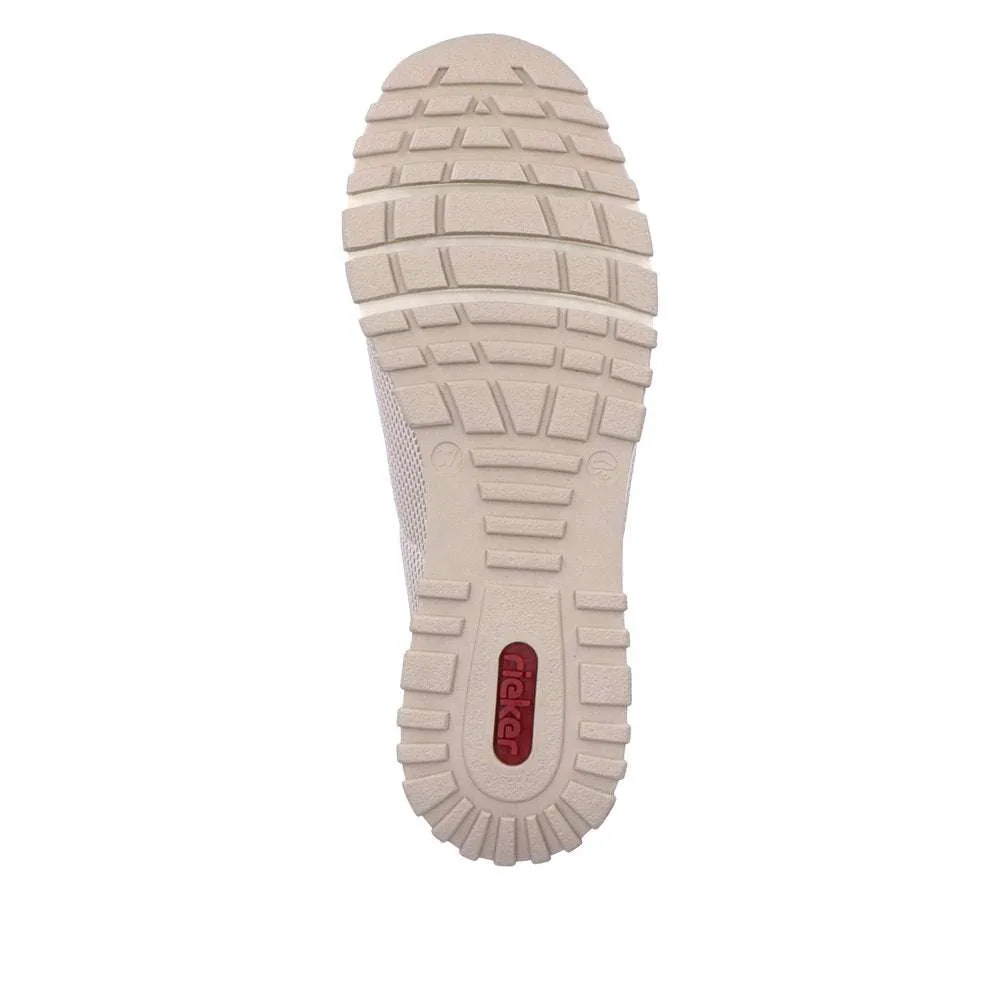 Rieker Wide Fit Mini-Wedge Loafer|N745560WHT