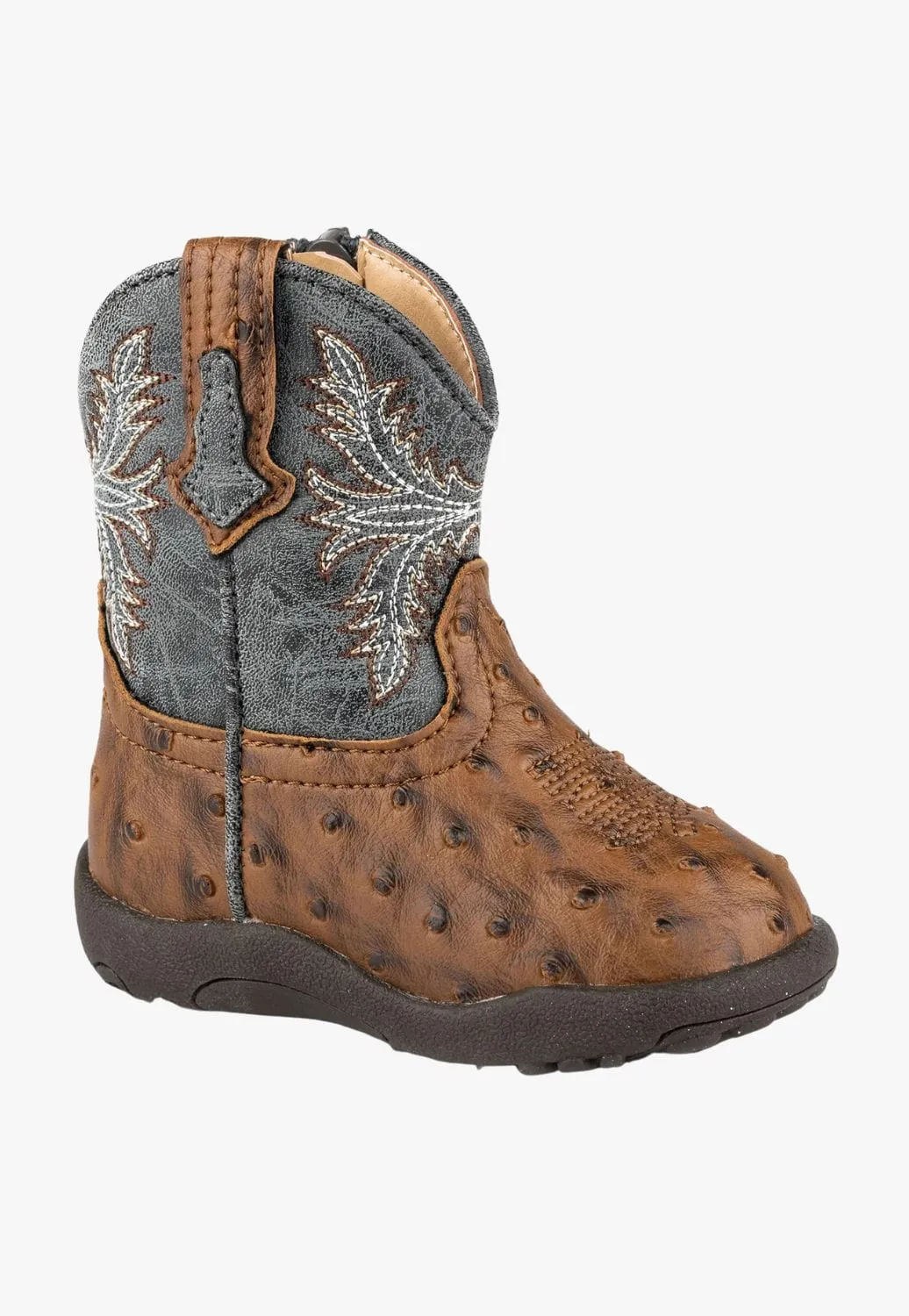 Roper Infant Cowbaby Heny - Brown Ostrich-Blue