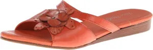 Rose Petals Women's Fiji Dress Sandal,Coral Soft Maia Leather,8 W US