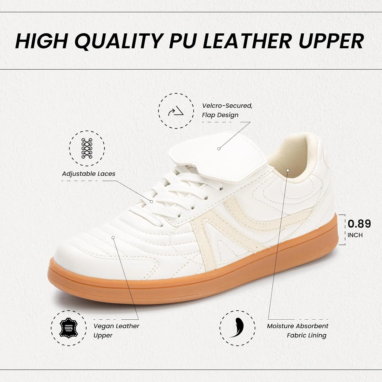 Rosella Carlie Sneakers for Women - Comfortable Casual Walking Tennis Shoes Non-Slip Shoes for Women - Lace-Up Fashion Sneakers Trendy Women's Footwear