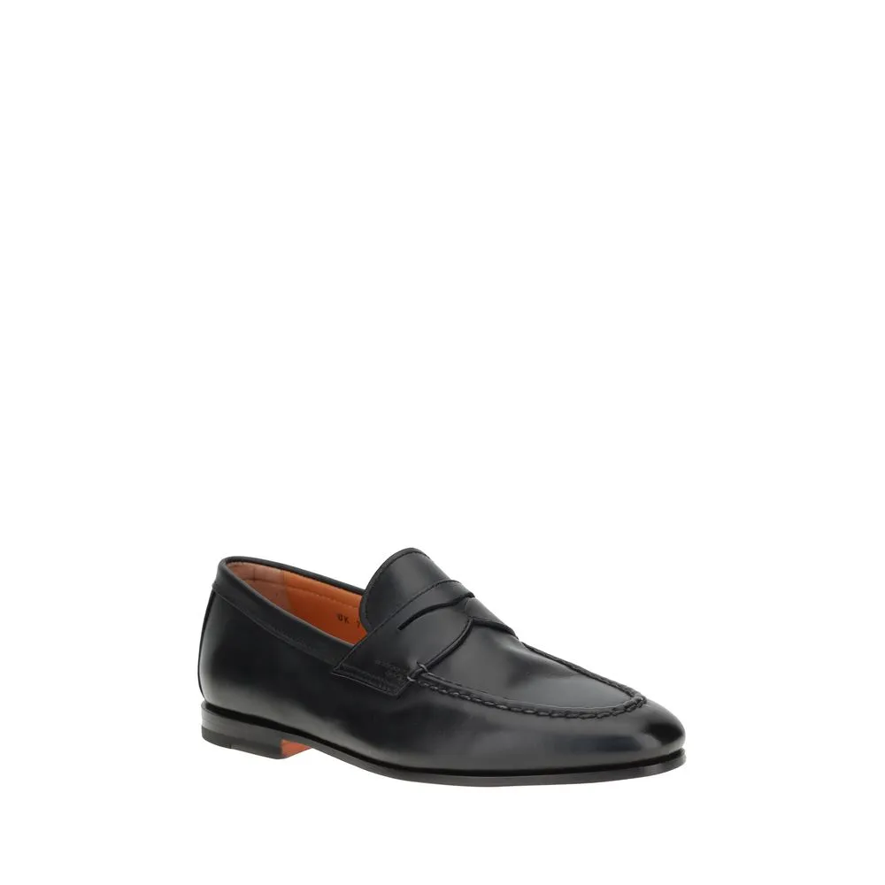 Santoni Leather Men's Loafers